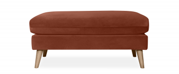 Ivy Rust Velvet Footstool